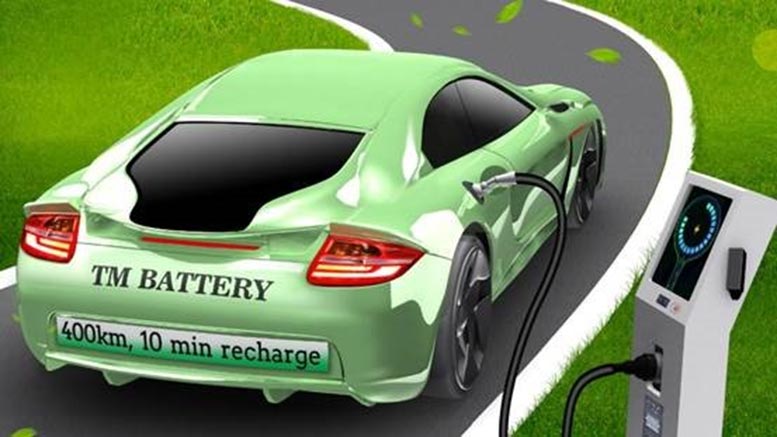 Breakthrough Allows Inexpensive Electric Vehicle Battery to Charge in Just 10 Minutes